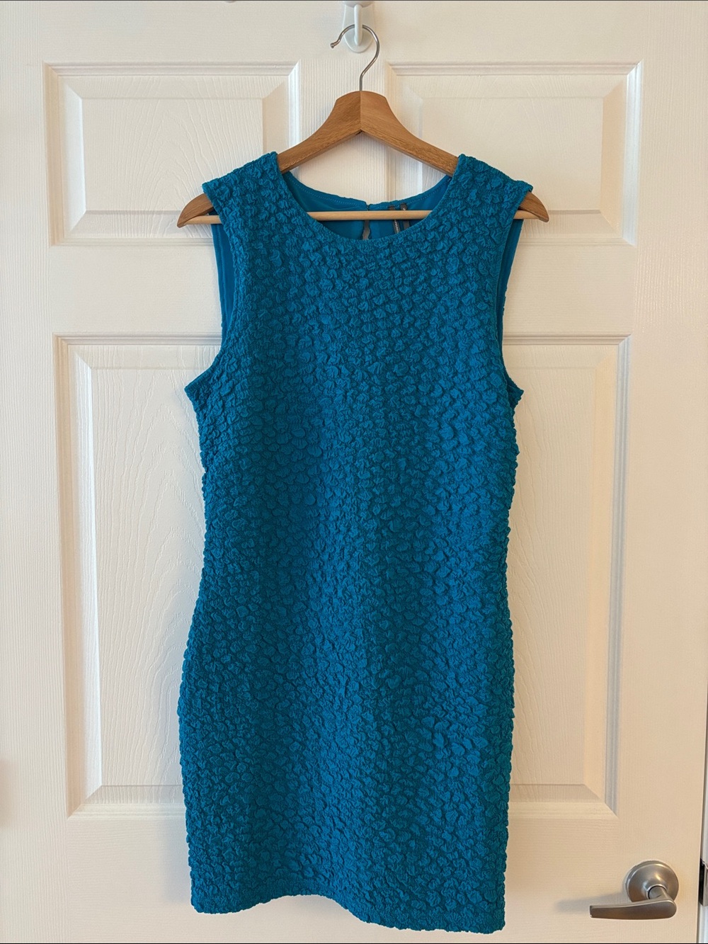 NWT Anthropologie Topaz Blue Shift Dress PETITE